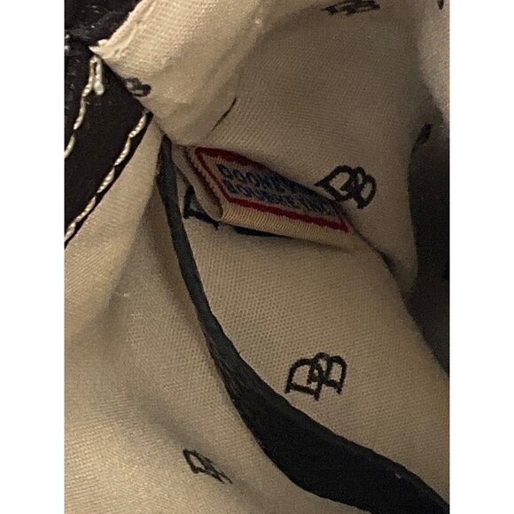 Dooney & Bourke Monogram Satchel Bag With Tassel & Green Duck Charm - Picture 7 of 16